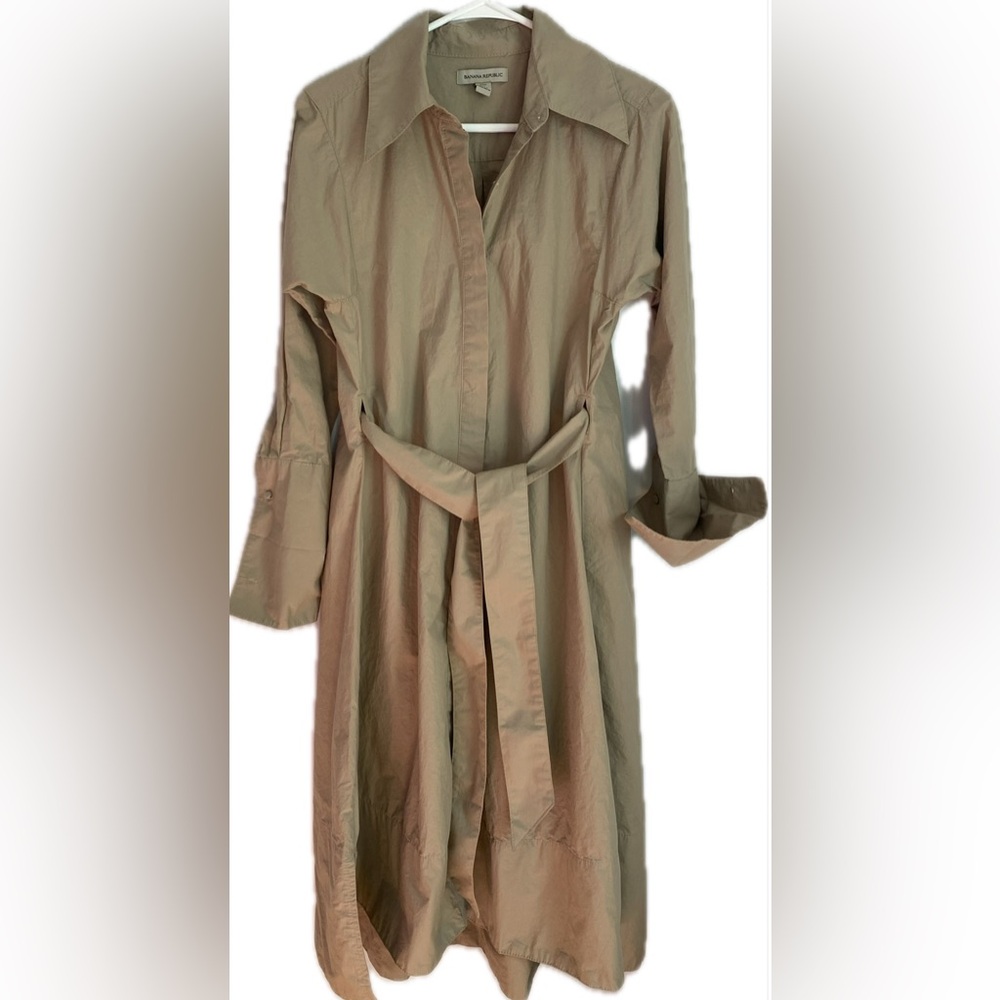 Banana Republic Savannah Midi Shirt Dress Beige